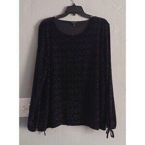 Talbots Tops Plus Size 2X Velvet,Black, Pretty,24 Inch Of Armp To Armp,beautiful